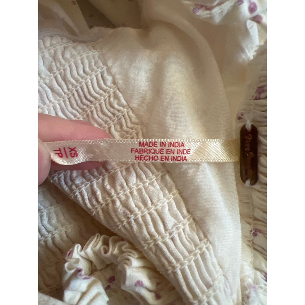 Free People Cream Mini Dress with Pink Floral Print - Picture 6 of 8